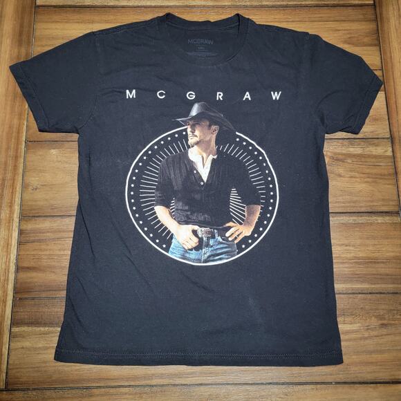 McGraw Black Unisex Tee "Tour 2019" - Size Small - Picture 1 of 5